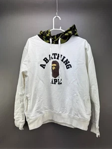 A Bathing Ape BAPE Herren Weiß Pullover Camouflage Kapuze Hoodie Größe XXL - Bild 1 von 5