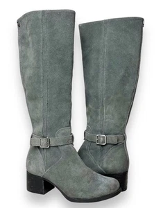 Botas altas de cuero de gamuza Koolaburra By Ugg Madeley EU42 US11 gris piedra - Imagen 1 de 9