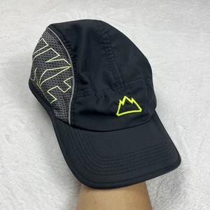 Nike 5 Panel Hat Cap Strap Back Black/Lime Aerobill AW84 Lightweight 848377-010 - Picture 1 of 11