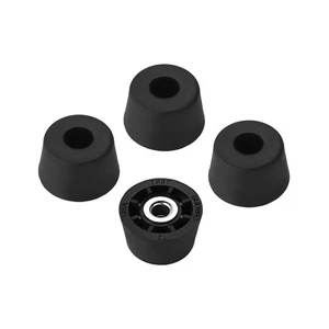 4 SMALL EXTRA TALL ROUND RUBBER FEET .437 H X .750 D FURNITURE TABLES DESKS - Picture 1 of 8