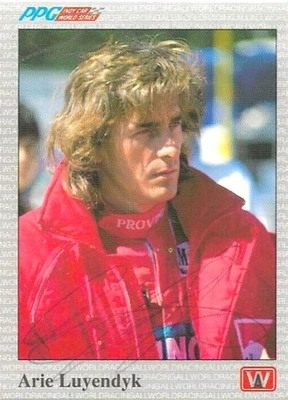 @@1991 PPG ARIE LUYENDYK Auto Signed card #15 INDY@ 1 - Image 1 of 2