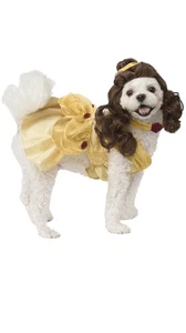 Disney Beauty and the Beast NEW Belle Costume SIZE MEDIUM Must See! Dog Dress Up - Picture 1 of 6