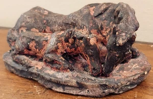 Mare and Foal Horse Handcrafted Clay Sculpture Statue Western Farm Rustic - Picture 1 of 9