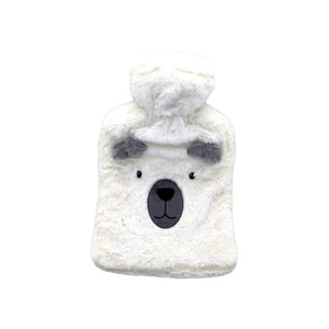 Wärmflasche Bärenmuster Kuschlig Weiß Eisbär Flauschig Winter NEU - Bild 1 von 4