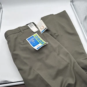 Haggar Performance Cool 18 Dress Pants Mens 42 X 32 Green Adjustable Waist NEW - Picture 1 of 9