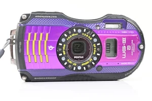 Pentax WG-3 16MP Purple GPS-Enabled Waterp Shock & Crushproof Digital Camera - Picture 1 of 10