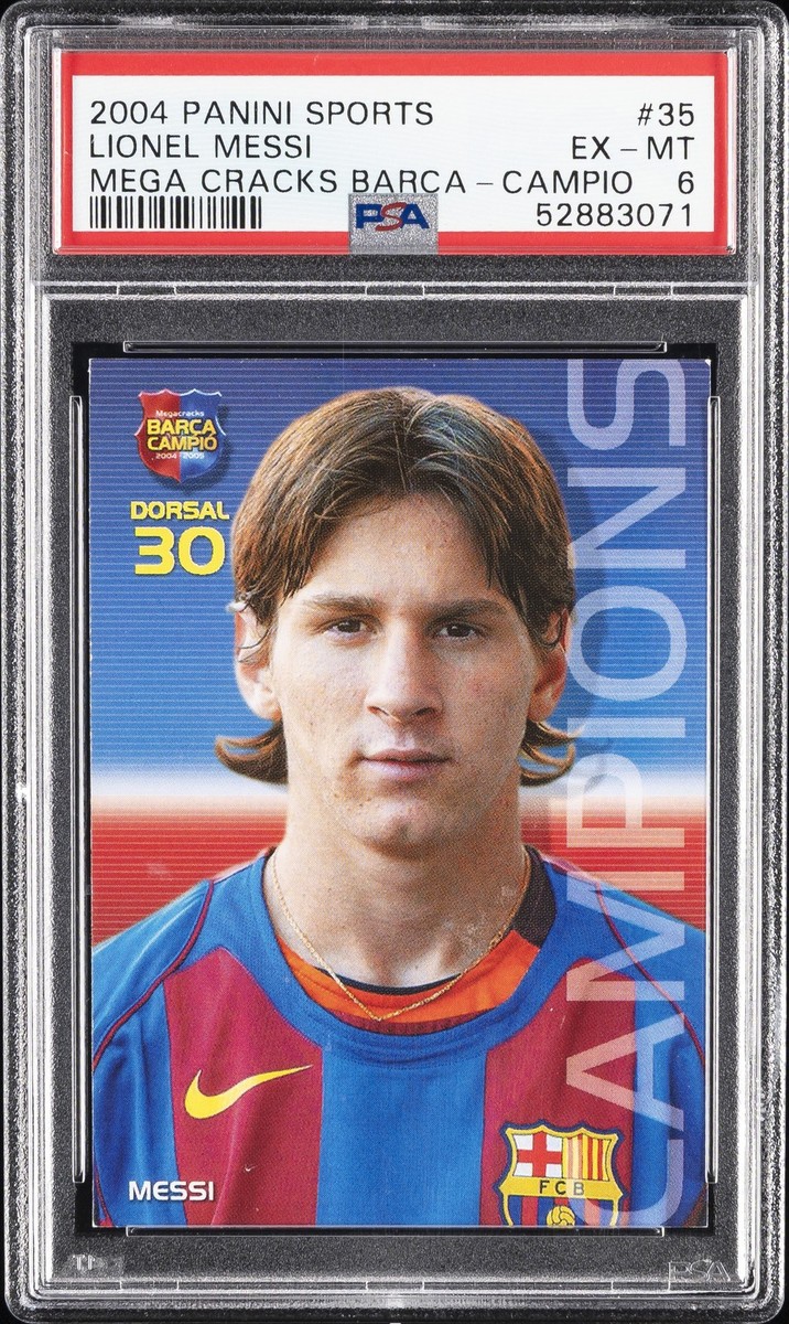【PSA6】メッシ PANINI 04-05 ルーキーカード MESSI ROOKIE CARD 2004/05. MEGACRACKS #71BIS GREAT CONDITION