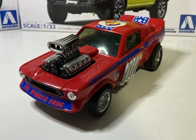 FORD MUSTANG DRAGSTER,  EXIN ESPAÑA,  ROJO OSCURO,  SLOT CAR  SCALEXTRIC C-4049 - Imagen 1 de 4