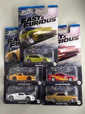 2025 HOT WHEELS SILVER SERIES FAST & FURIOUS RACING COURSE SET OF 5 CARS - Image 1 of 4