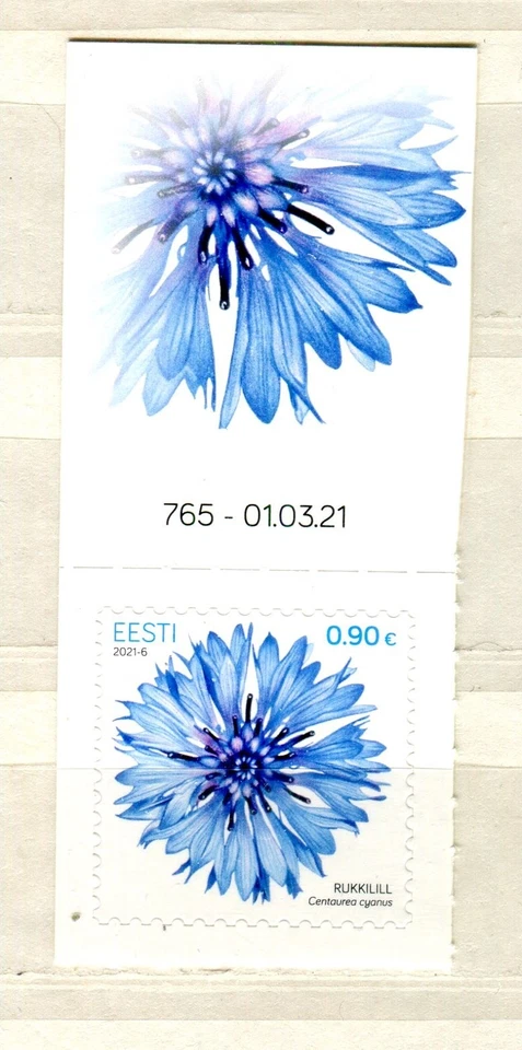 EST_765 2021 Estonia Flores aciano FLORA MNH Foto 1 de 1