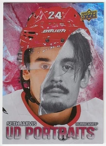 2025-26 Upper Deck UD Portraits Red SETH JARVIS P-17 #97/199 Carolina Hurricanes - Picture 1 of 1