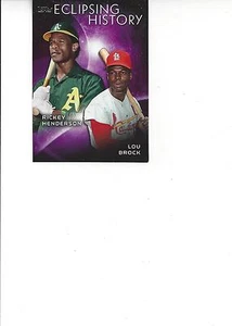 2015 Topps 2 Eclipsing History Rickey Henderson Athletics Lou Brock Cardinals 1 - Picture 1 of 1