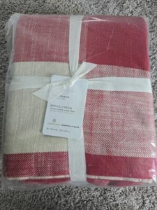 Pottery Barn Duvet Cover Full/Queen Bryce Buffalo Plaid Red Cream - Picture 1 of 1