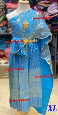 Niña Niño Un Hombro Vestido Falda Mujeres Boda Ocasión Conjunto Cinturón Joyería Conjunto Foto 1 de 4