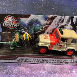 Mattel Jurassic World Legacy Collection Dennis Nedry Getaway - Dino Figuren Jeep - Bild 1 von 11