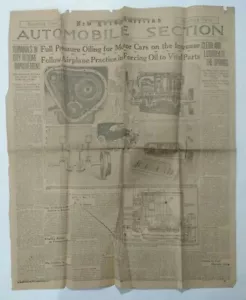 NY American 1919 NEWSPAPER Automobiles Section Cover Car Vtg Maibohm Six-Maxwell - Picture 1 of 6