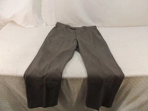 Haband Dress Pleat Dress Pants Men's 38x32 Greenish Grey Button & Latch 50907 - Picture 1 of 12