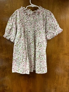 Girls NWT “Beet World” Adelaide Top Pink /cream Ditsy Top. Size 11-12Y Reg. $48. - Picture 1 of 2