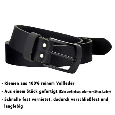 MANZA Gürtel Damen Herren Vollleder 4cm Breit Ledergürtel 100% echt Leder Unikat Neu