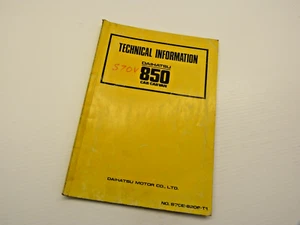 GENUINE DAIHATSU 850 CAB / CAB VAN TECHNICAL INFORMATION GUIDE CIRCA 1982 - Picture 1 of 5