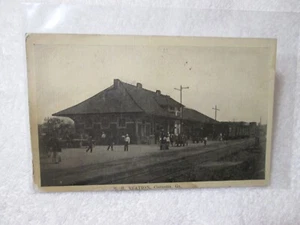 RPPC Estación de tren de ferrocarril Cornelia Georgia Foto real Postal 1918 - Imagen 1 de 2