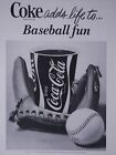 Coca Cola Vintage Baseball Fun 1976 Regional Ad Original Print 8.5 x 11"