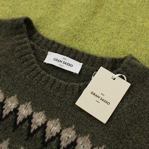 Maglione girocollo Gran Sasso nuovo con etichetta misto lana taglia 50 M colore verde multi - Foto 1 di 8