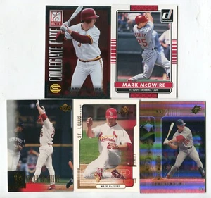 Lotto 5 carte da baseball Mark McGwire Oakland A's St. Louis Cardinals (lotto 44) - Foto 1 di 1