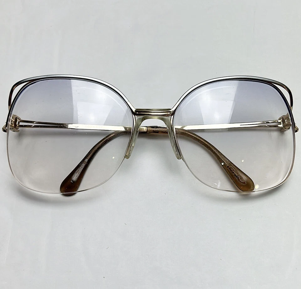 Tura Womens Vintage Eyeglasses MOD-402  Semi Rimless Square Metal Frames - Image 1 of 4
