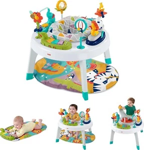 Fisher-Price Baby to Toddler Toy 3-in-1 Sit-to-Stand Activity Center w/ Playmat - Picture 1 of 5