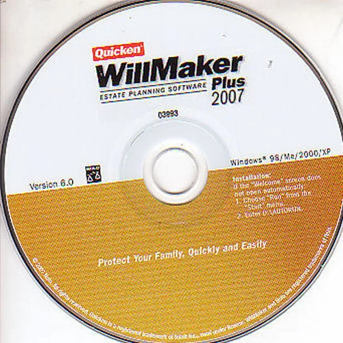 Quicken WILLMAKER Plus 2007 Estate Planning Software Taxes Helper Windows PC NEW - Image 1 of 1