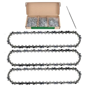 3pack,12" Greenworks Chainsaw Chain BLADE 3/8" LP,050" Gauge,45 DL,German steel - Picture 1 of 9
