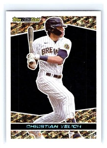 2021 Topps Update Black Gold #BG-9 Christian Yelich Milwaukee Brewers - Picture 1 of 2