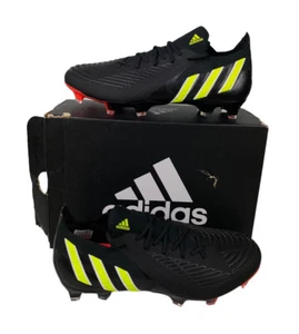 NEW Adidas Predator Edge.1 L FG Soccer Cleats Black/Red GW1023 Men’s Size 7 - Picture 1 of 14