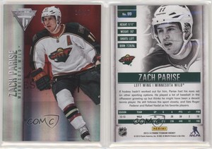 2013-14 Panini Titanium Draft Position Number /17 Zach Parise #99