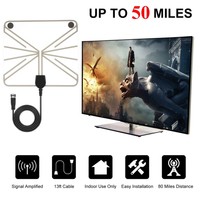 Util Digital Satelite Indoor Amplified Booster Free HDTV Antena de TV 1080p