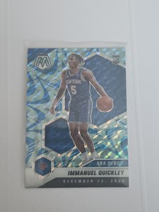 2020-21 Panini Mosaic Blue Reactive #277 Immanuel Quickley RC NBA Debut