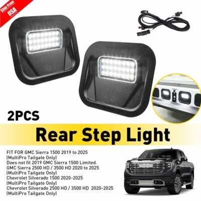 Factory For GMC Sierra 2500 HD Tailgate Bed Step Lighting 2020-2023 OE# 84347814 - Image 1 of 4