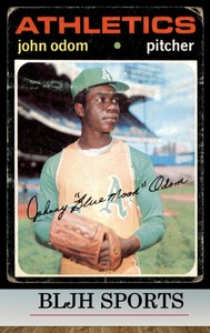 1971 Topps #523 John Odom Oakland Athletics