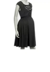 Rock-a-Bye Rosie Rhianna Grey Jersey Maternity Skater Dress Size 12 - Picture 1 of 2