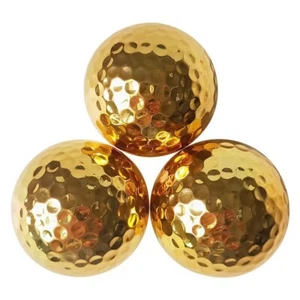 5 X Golden Placcatura Golf Palla Oro Doppio Strato Accessorio Regalo Novità da - Bild 1 von 8