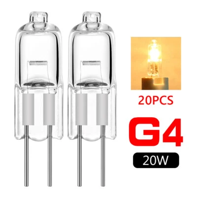 20 pcs g4 base jc type tungsten halogen bulb lamp light super bright 12v 20w 6B - Image 1 of 4