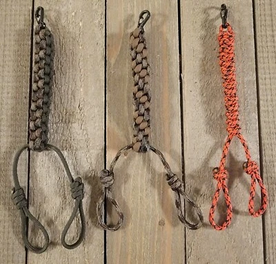 2 Cordões trançados Paracord Premium loop duplo chamada gota aves aquáticas caça a pato - Imagem 1 de 4