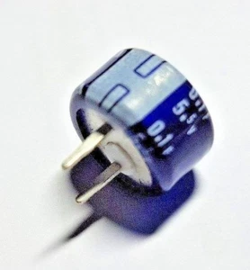 Supercapacitor DB-5R5D104 - Elna, 0.1F 5.5v x 1pc (Memory Back-Up Capacitor) - Picture 1 of 6