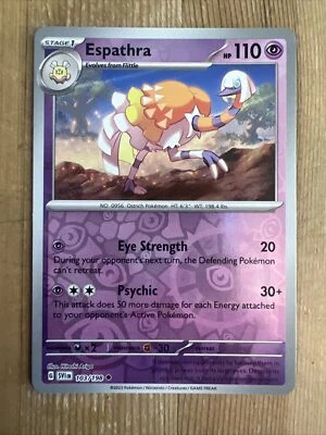 Pokémon TCG Espathra Scarlet & Violet Base Set 103/198 Reverse Holo Uncommon - Image 1 of 2