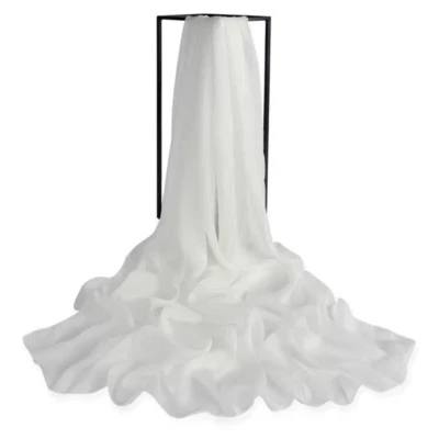 Lujosa bufanda de gasa 100 % seda para mujer - envoltura sólida y elegante (110x180 cm) Foto 1 de 4