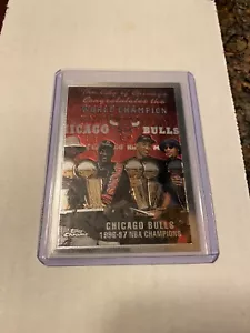 1997-98 Topps cromo Michael Jordan/Scottie Pippen/Dennis Rodman #51 lista de verificación - Imagen 1 de 1