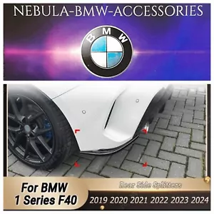 BMW F40 1 SERIE NERO LUCIDO PARAURTI POSTERIORE DIVISORI ANGOLARI CANARDS M135i 128ti - Foto 1 di 9