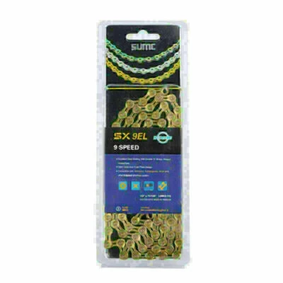 Cadena de bicicleta de carretera MTB de 9 velocidades 116L diamante hueco completo 1 pieza Foto 1 de 4