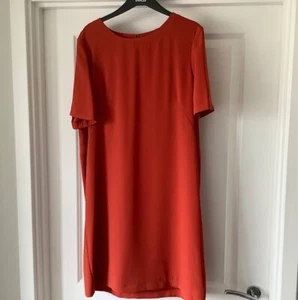 Orangefarbenes Kleid Größe 14 von M & S Collection wie abgebildet - Bild 1 von 4